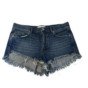 We The Free Cutoff Denim Shorts Distressed Raw Hem Blue Jean Women’s 29